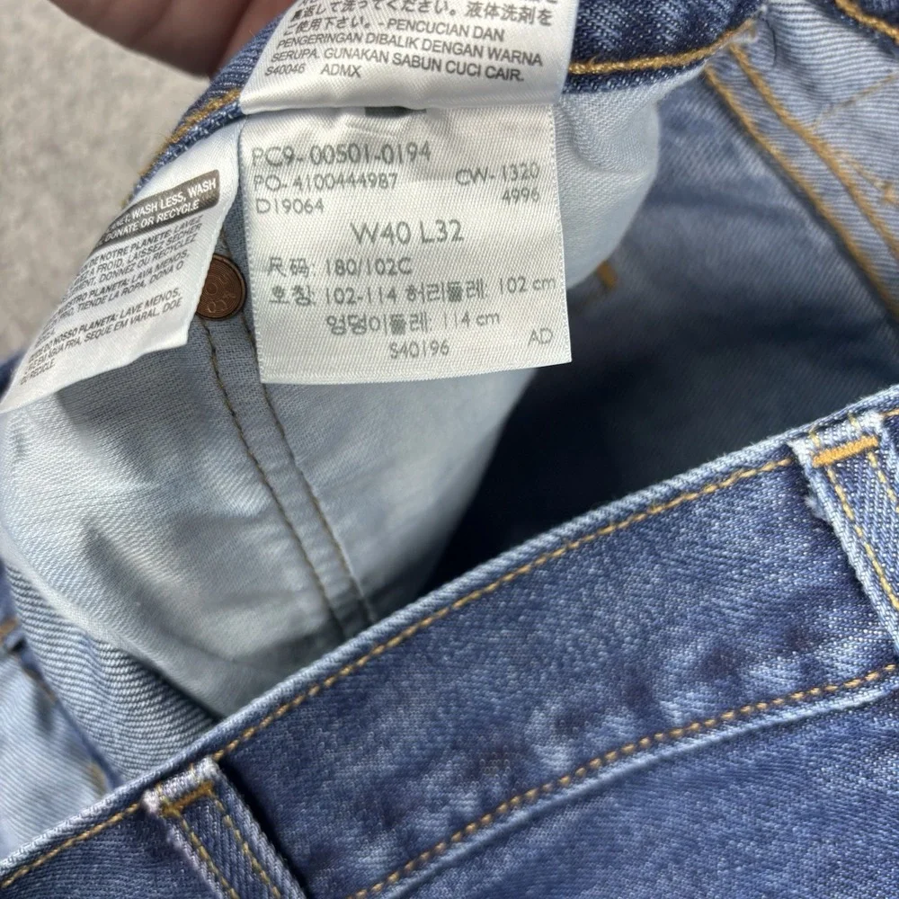 Levi's‎ 501 Jeans Men's 40x32 Button Fly Straight Leg Blue Denim Classic Fit EUC